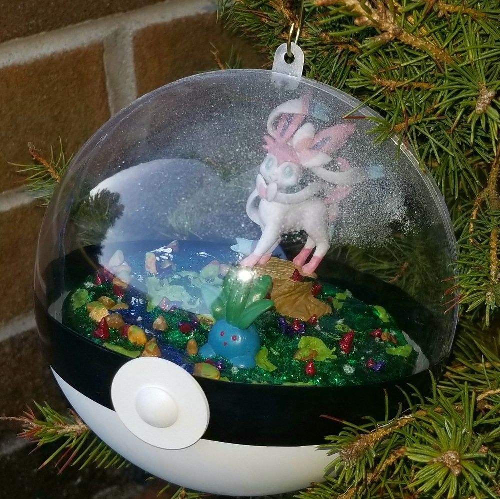 Custom Sylveon Pokemon Terrarium Ornament